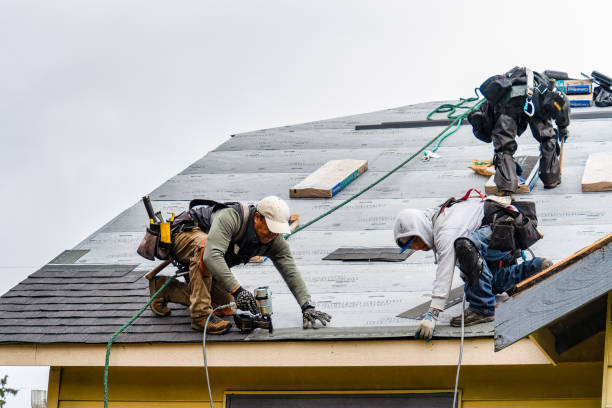 Professional Gutter Installation technician working in Manchester, VA